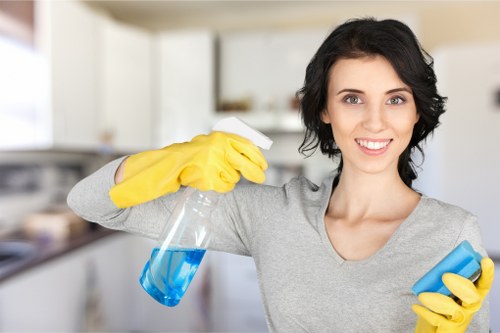 Local cleaner working in a TW9 flat or house