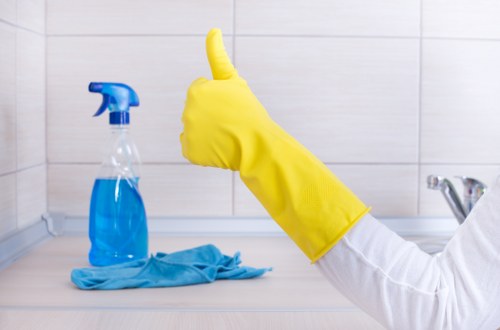 Careful stain removal work in a TW9 home interior